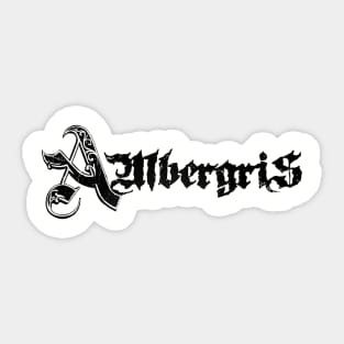 Ambergris - Logo (black) Sticker